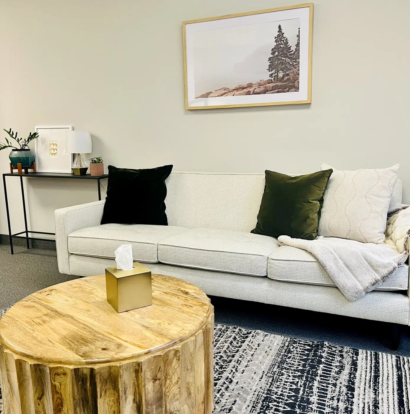 The therapy office pictured by Luminate Therapy.