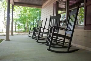 The porch of the retreat house shown by Relationship Rescue