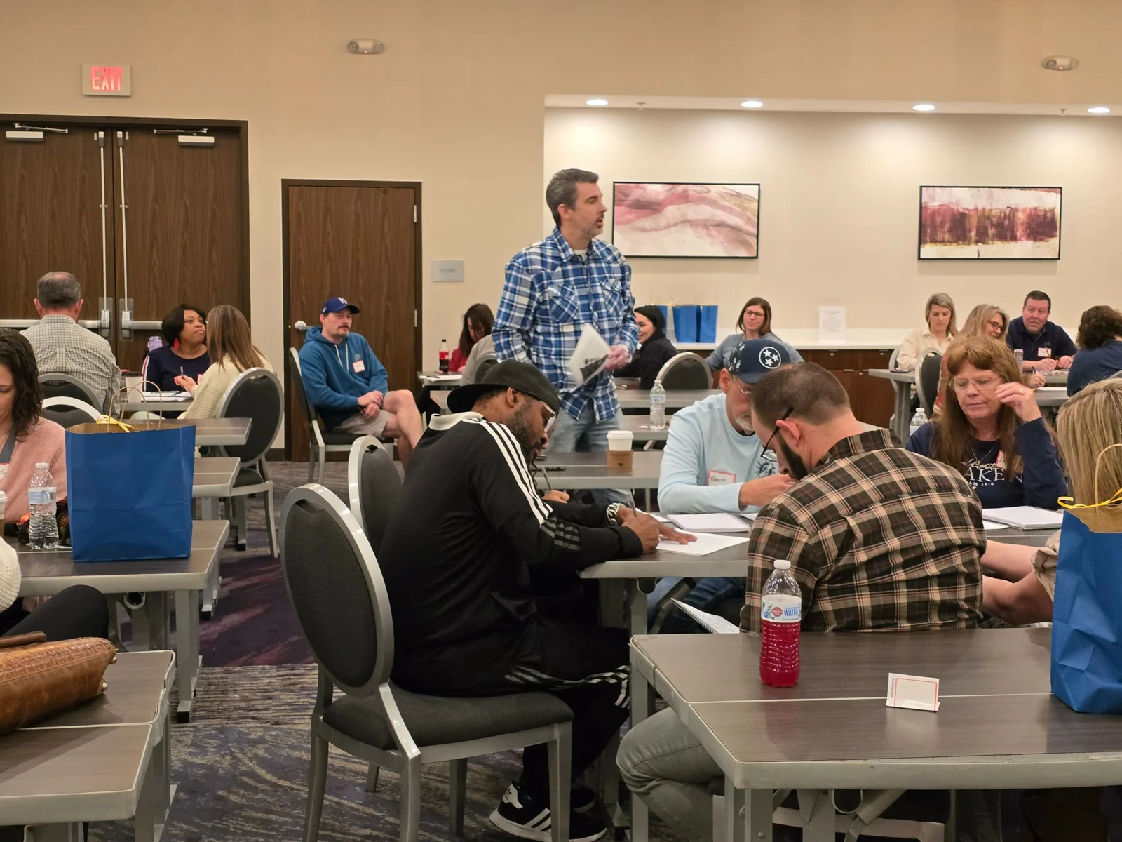 Todd Stevens leading a Renovation Marriage workshop, in photographs supplied for his NashvilleVoyager interview.