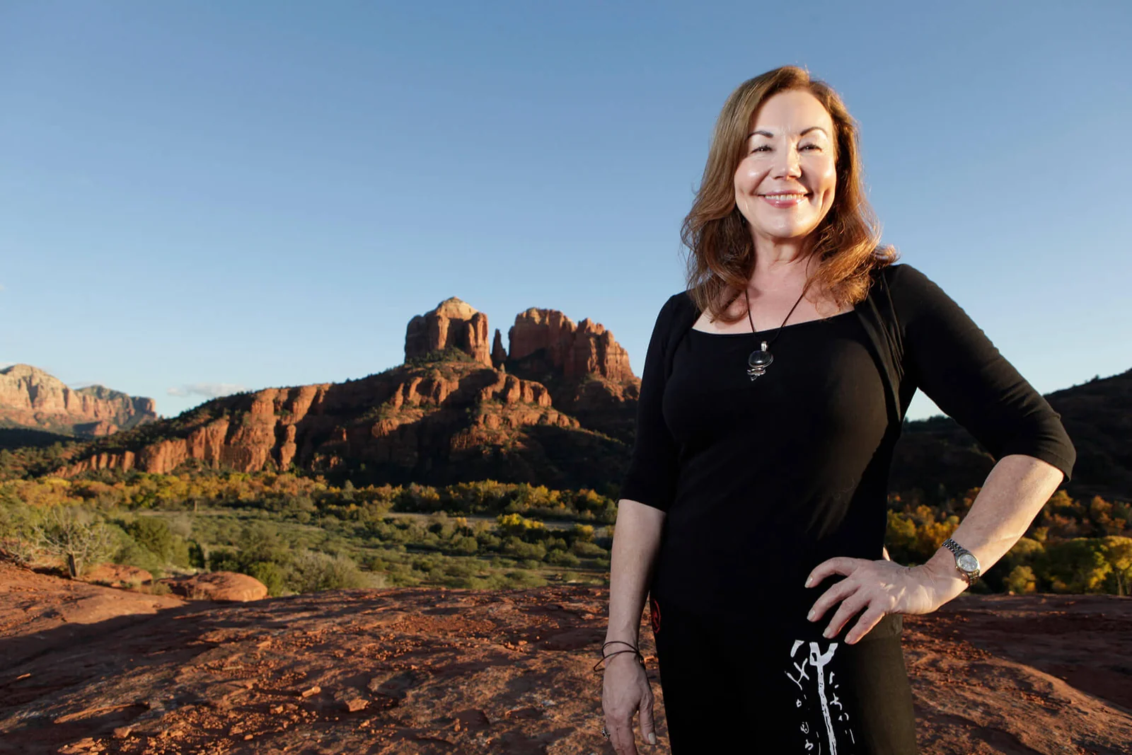 Debra Stangl, founder of Sedona Soul Adventures, in the provider’s Sedona portrait.