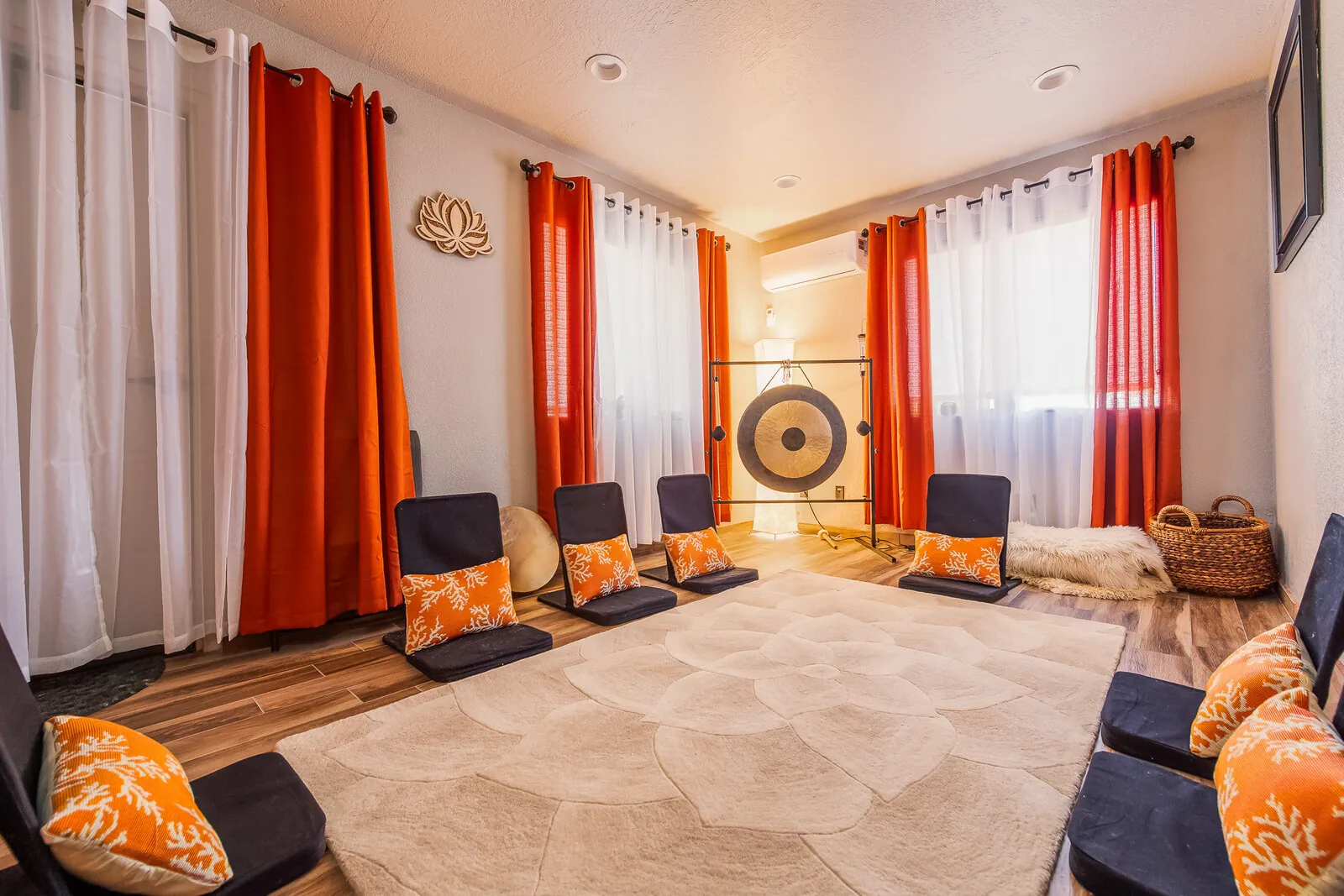 The sound-healing room at SpiritQuest’s Hopi Drive center.