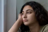 Unhappy teen dealing with mental health issues