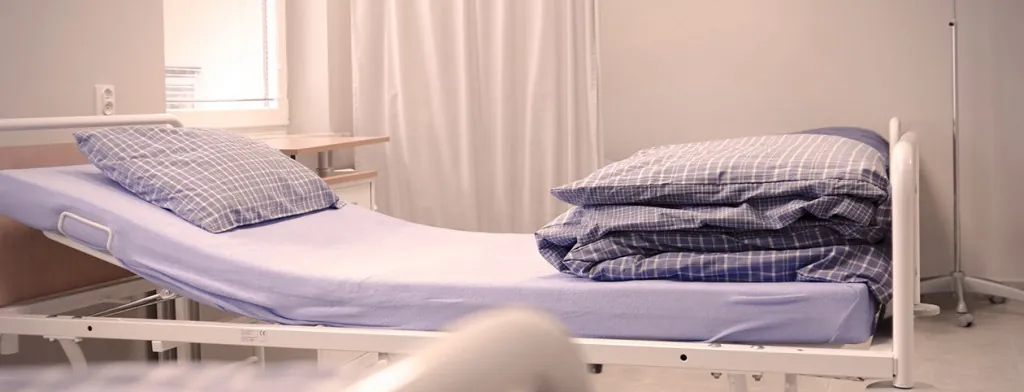 Empty hospital bed