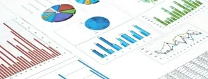 Charts and graphs on printed reports