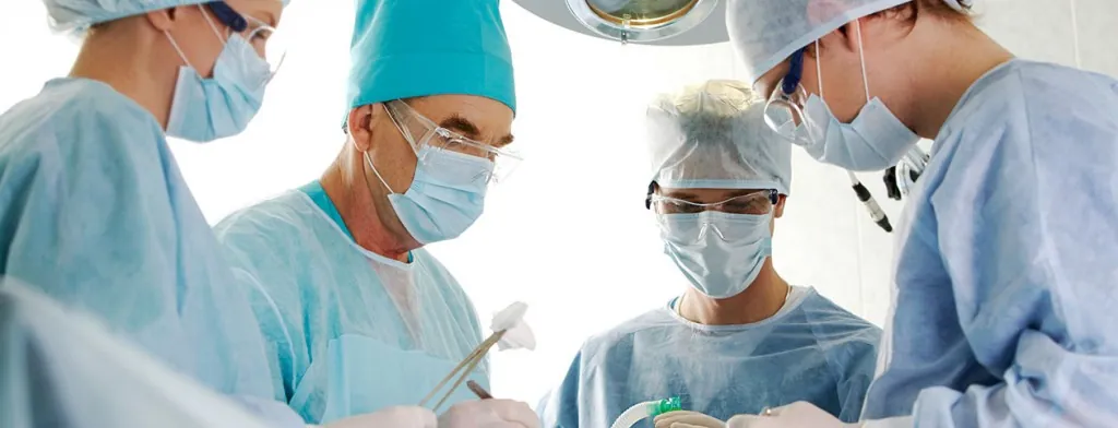 Surgical team in an operating room