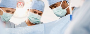 Surgeons performing vertical sleeve gastrectomy