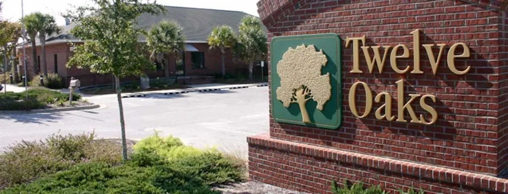 Twelve Oaks Recovery Center entrance sign