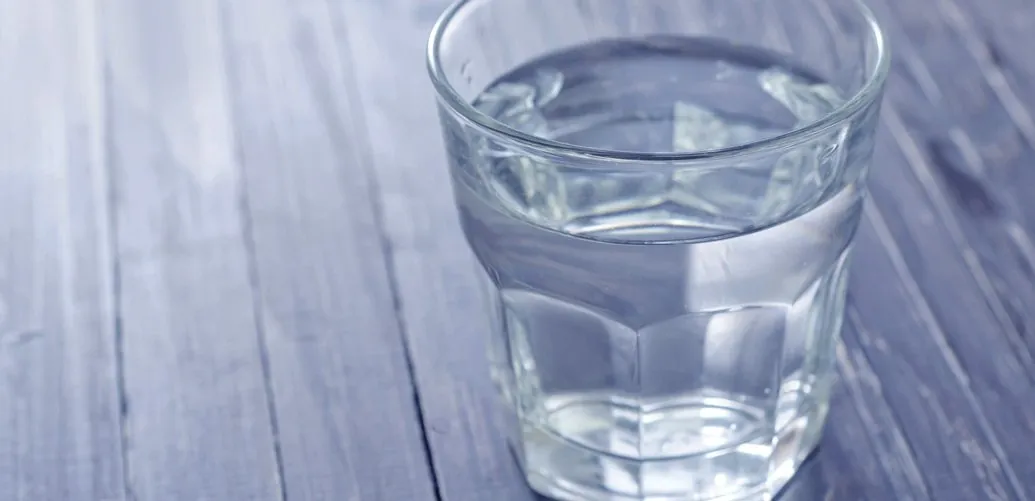 Water for those who need to lose weight now Glass of water