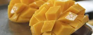 Mango cut into cubes