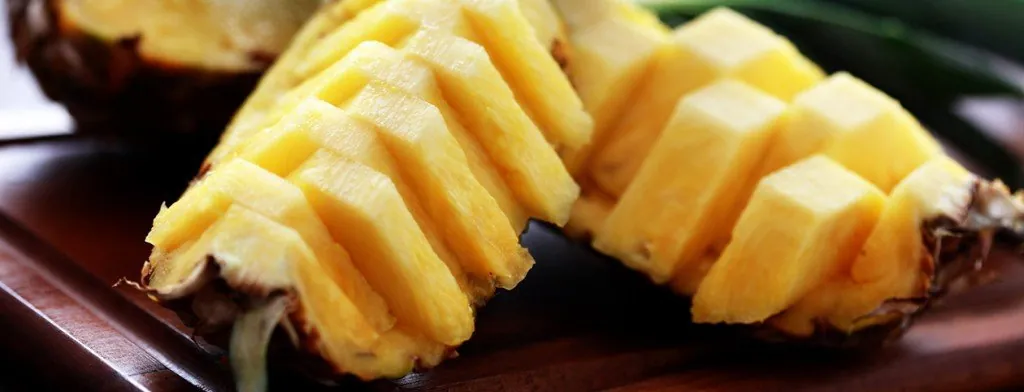 Sliced pineapple