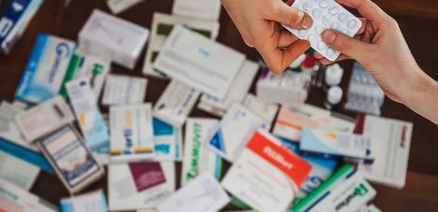 Assorted boxes of medication