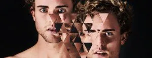Composite portrait with fragmented facial features