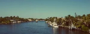 Waterfront neighborhood in Boca Raton, Florida