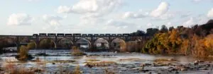 River and buildings in Richmond, Virginia