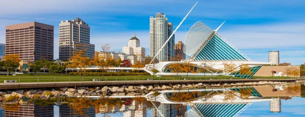 Milwaukee waterfront and skyline
