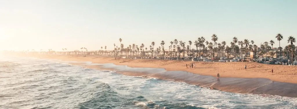 California beach and coastline